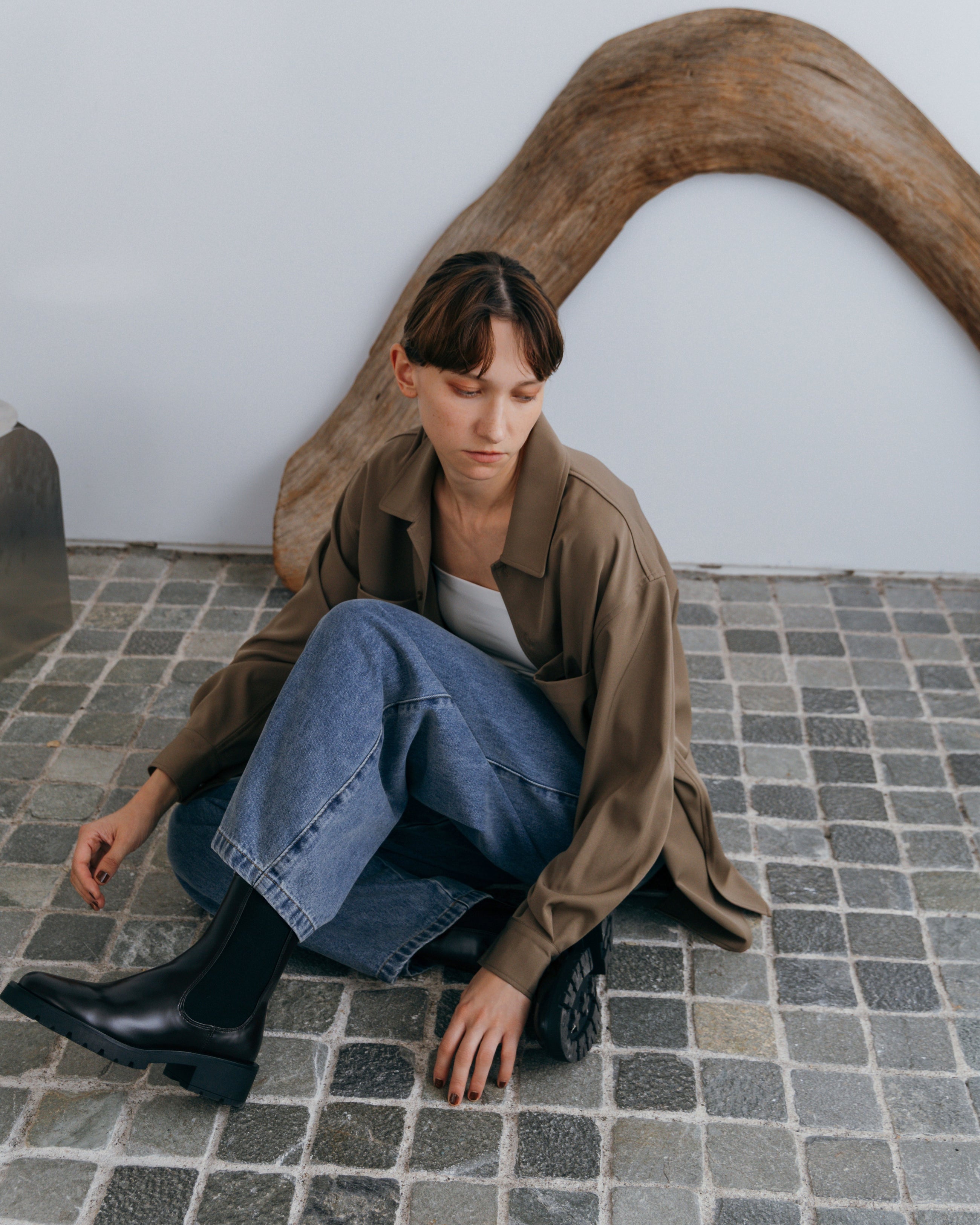 Tack Wide Denim Pants