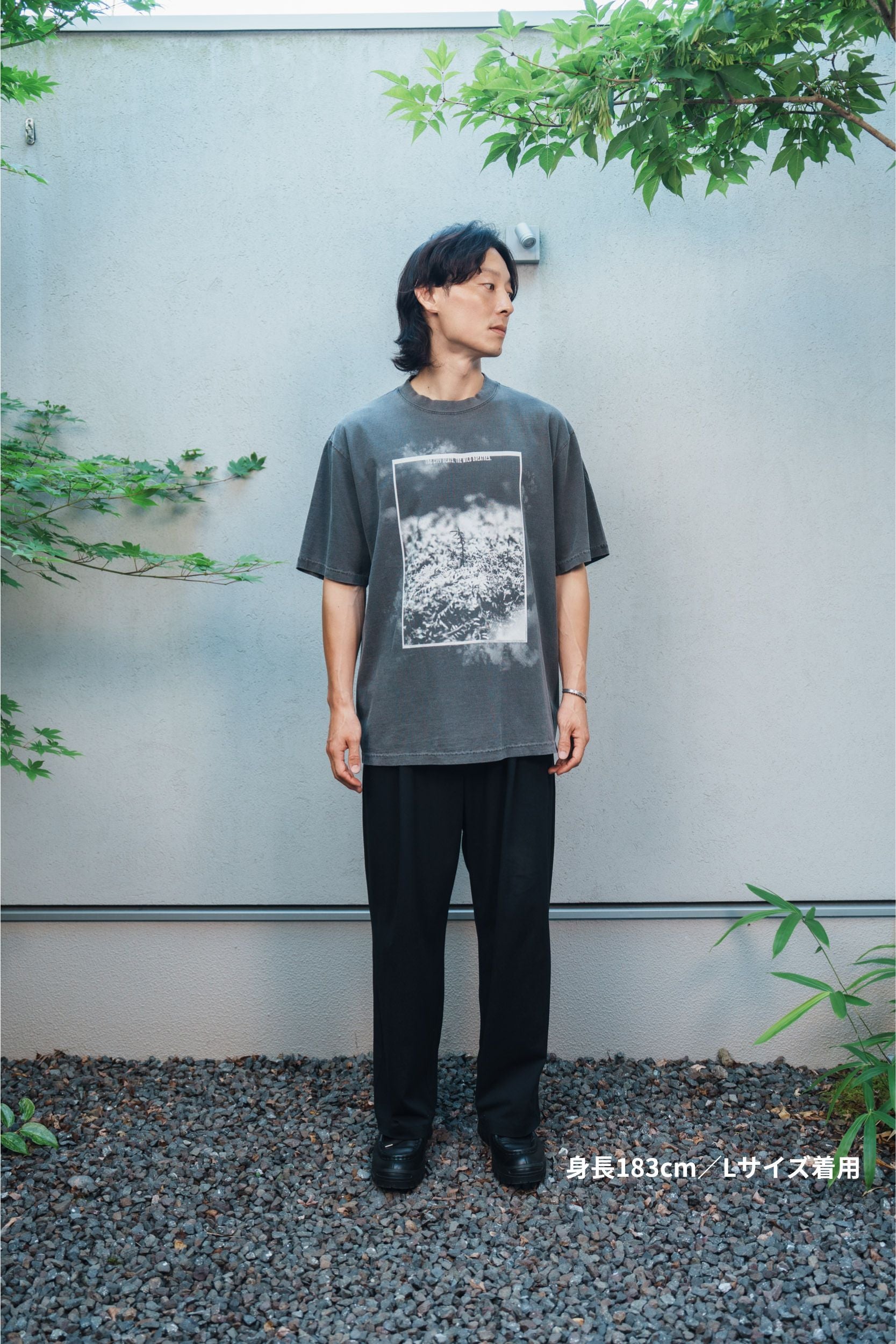 森の苔 T-shirt（Black）