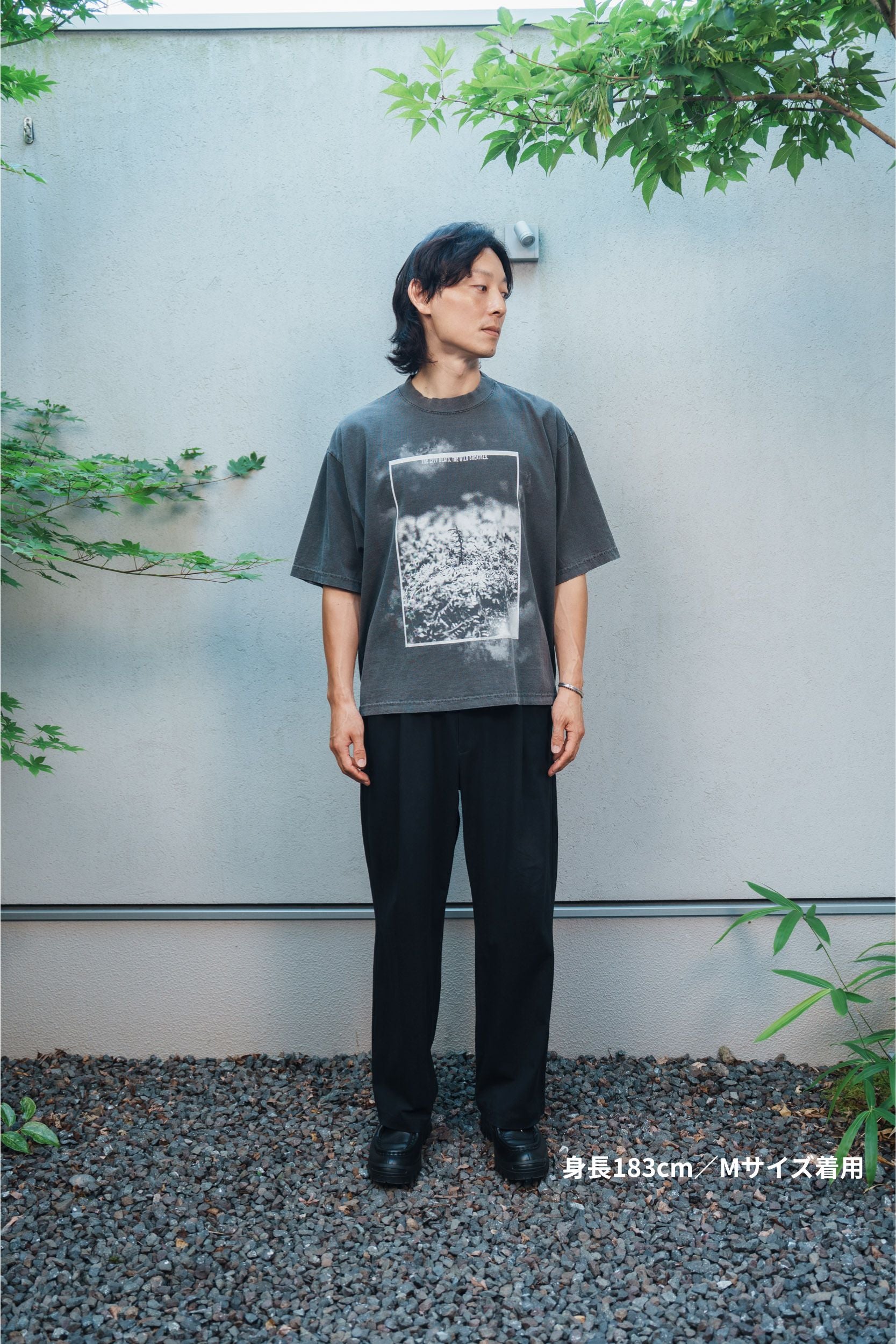 森の苔 T-shirt（Black）