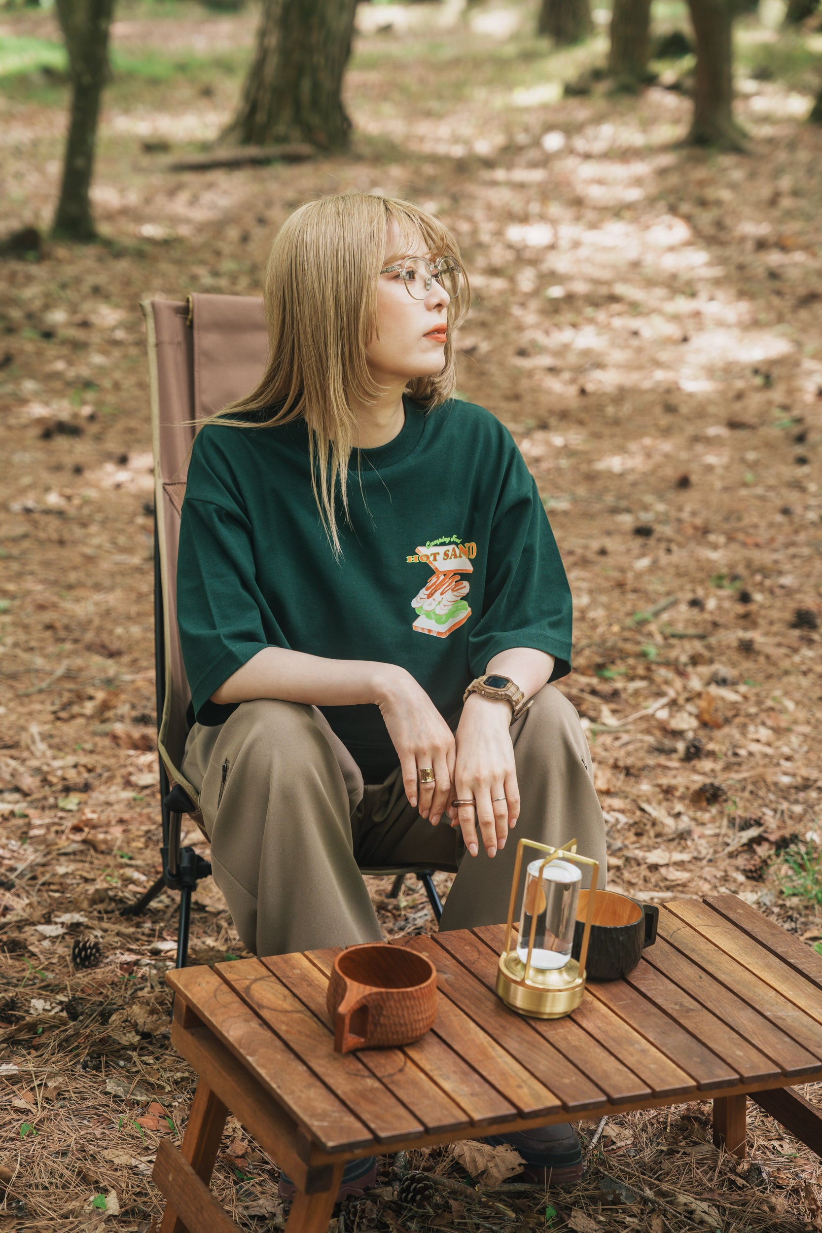 ホットサンド T-shirt（Green）