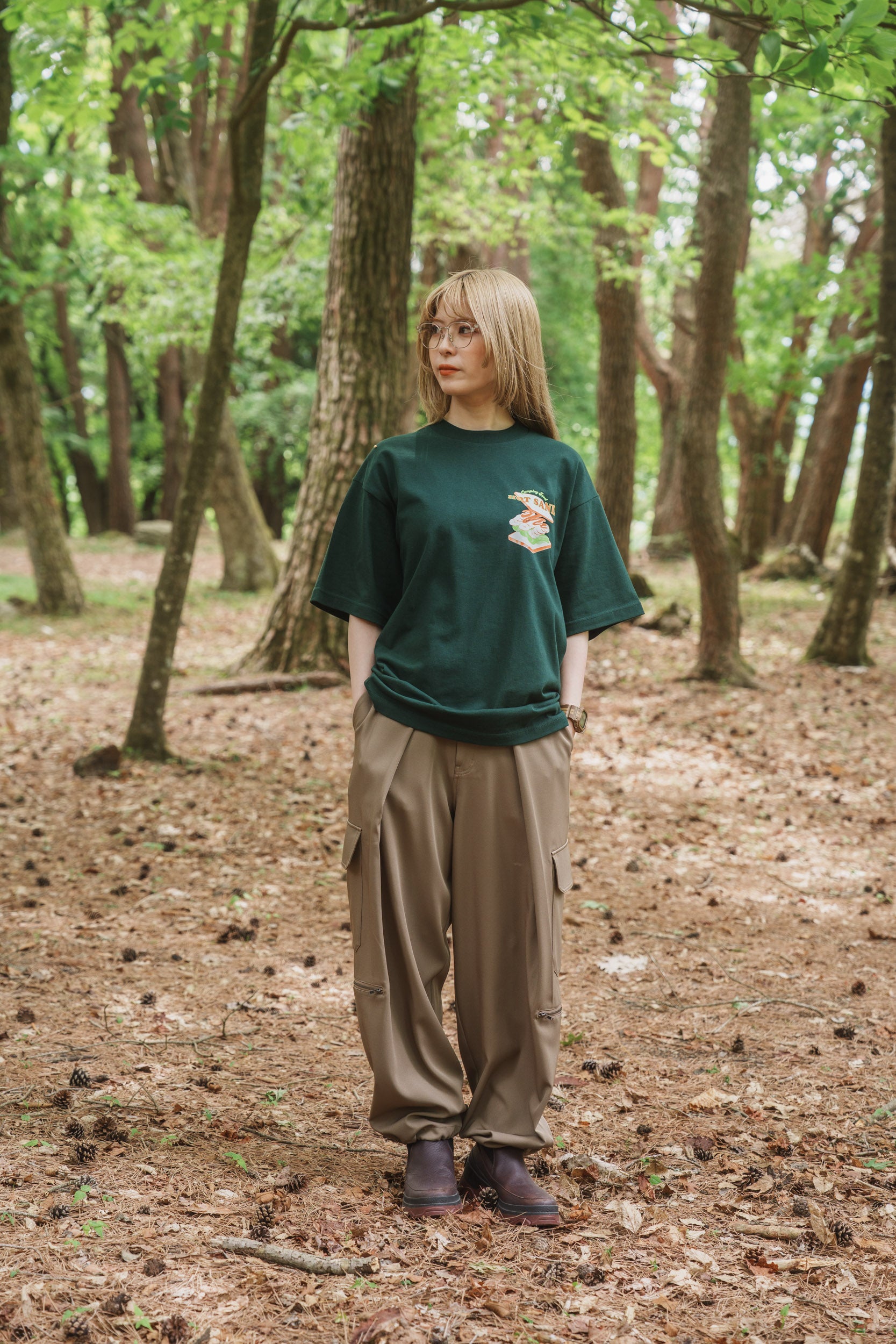 ホットサンド T-shirt（Green）