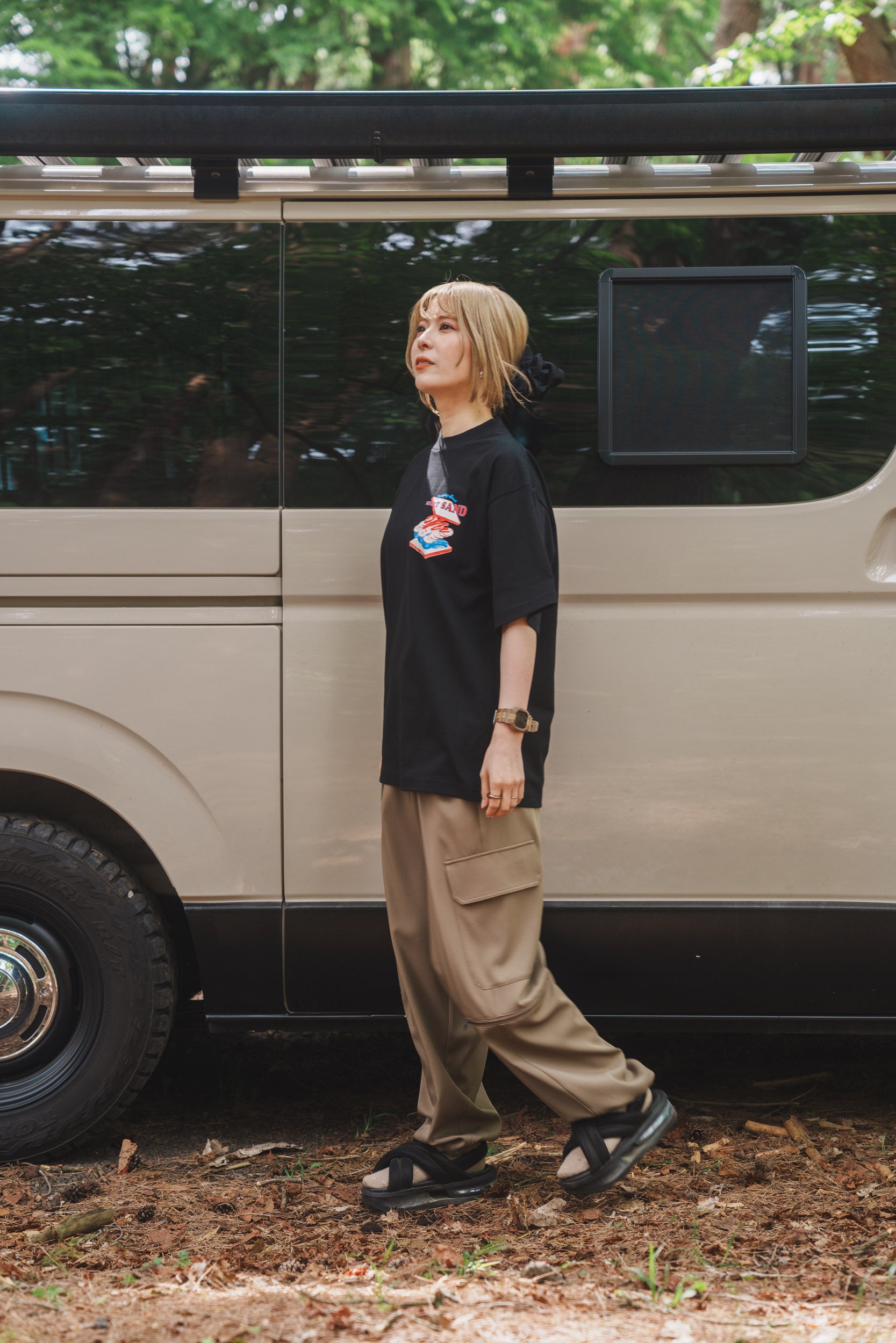 ホットサンド T-shirt（Black）