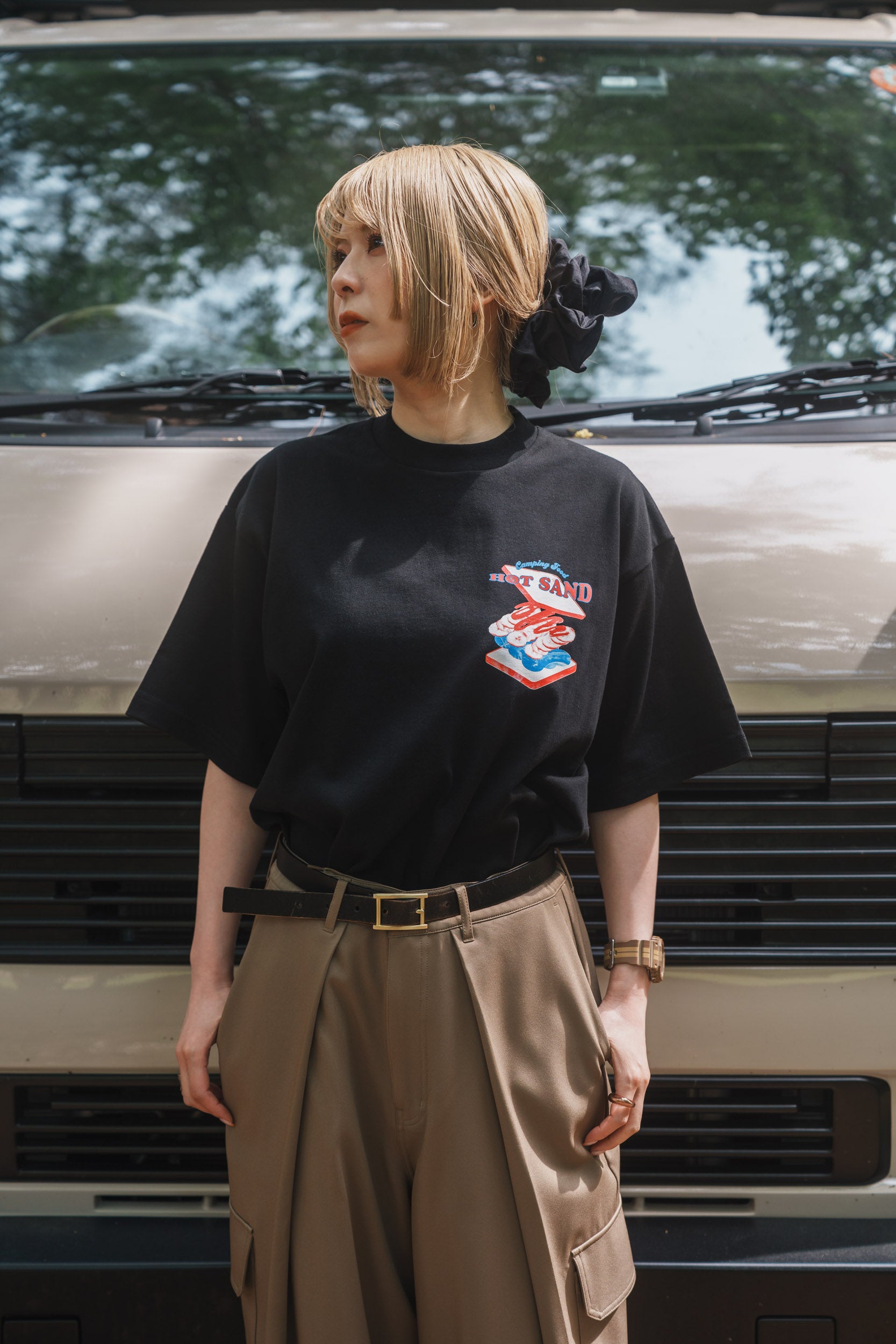 ホットサンド T-shirt（Black）