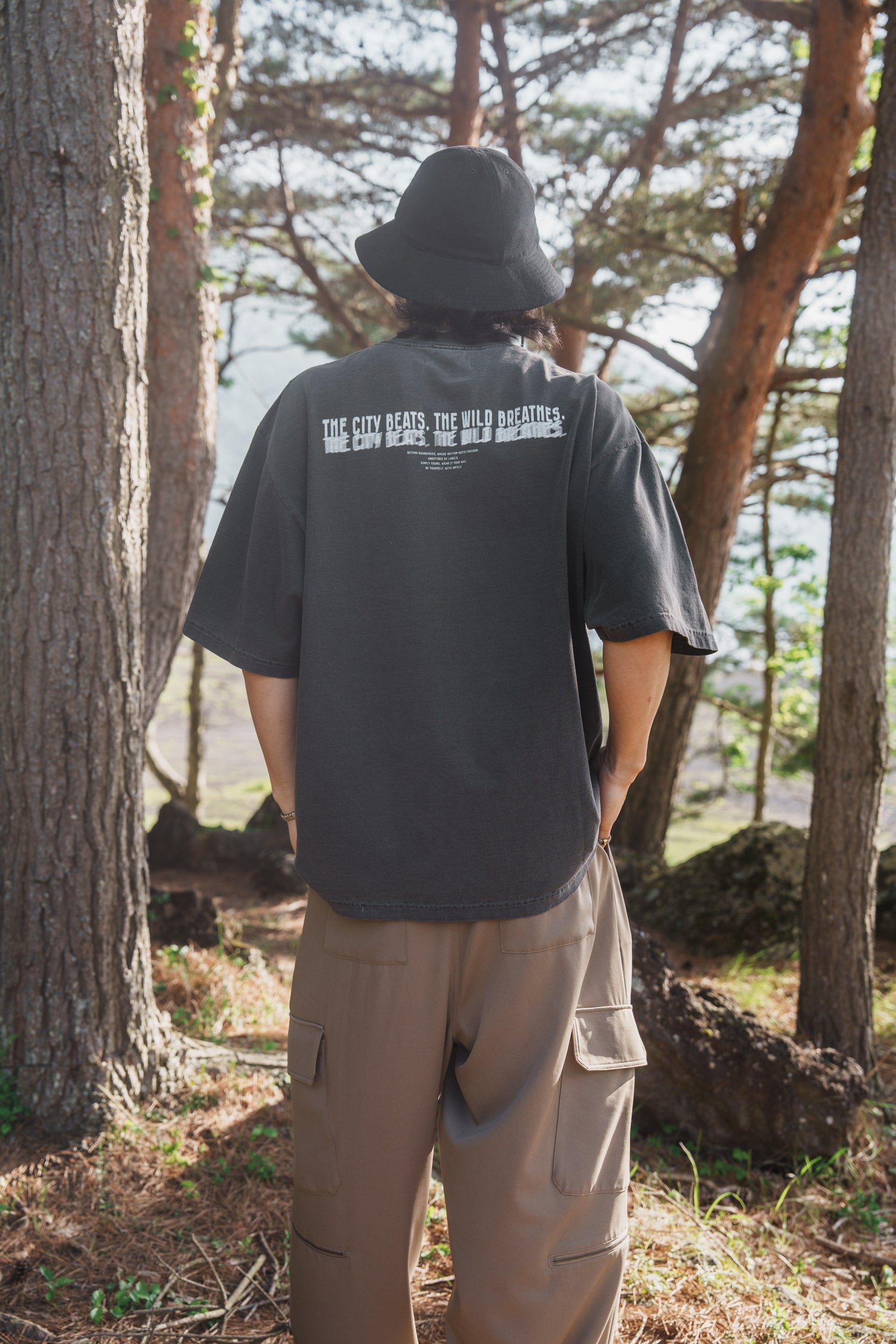 森の苔 T-shirt（Gray）