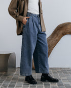 Tack Wide Denim Pants