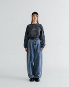 Tack Wide Denim Pants
